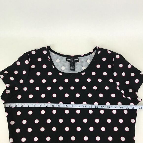 Jennifer Lauren Polka Dot Fit and Flare Dress Women's Plus Size 1X Stretch - Picture 6 of 10
